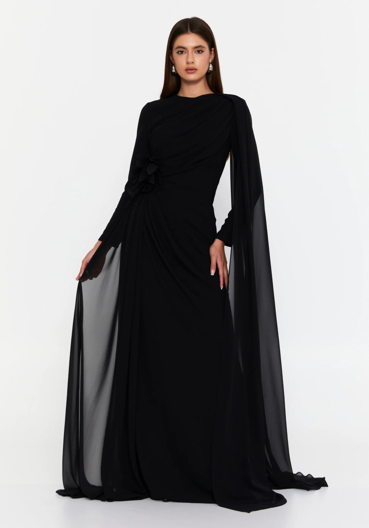 Velvet Cascade Gown