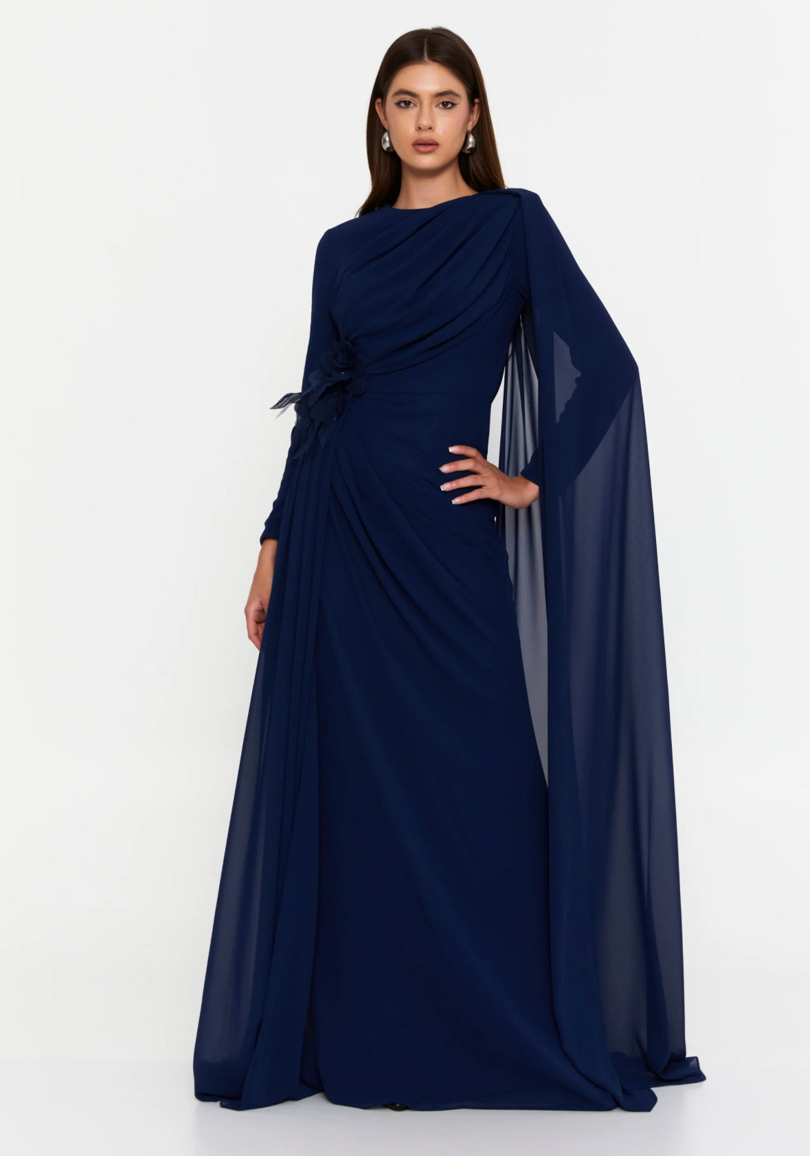 Velvet Cascade Gown