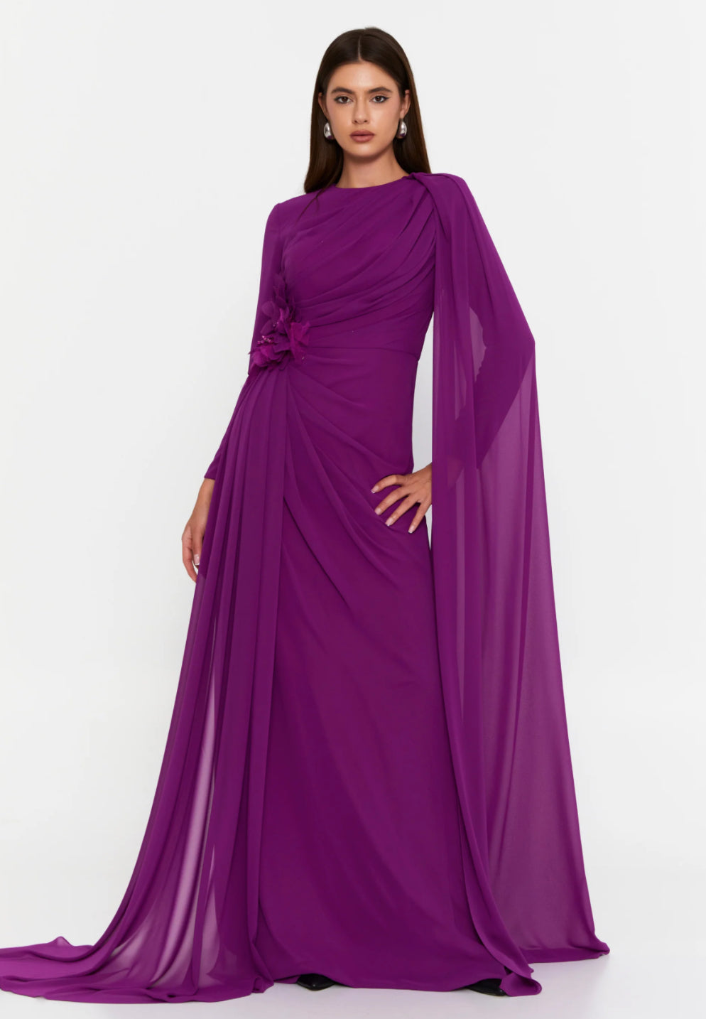 Velvet Cascade Gown