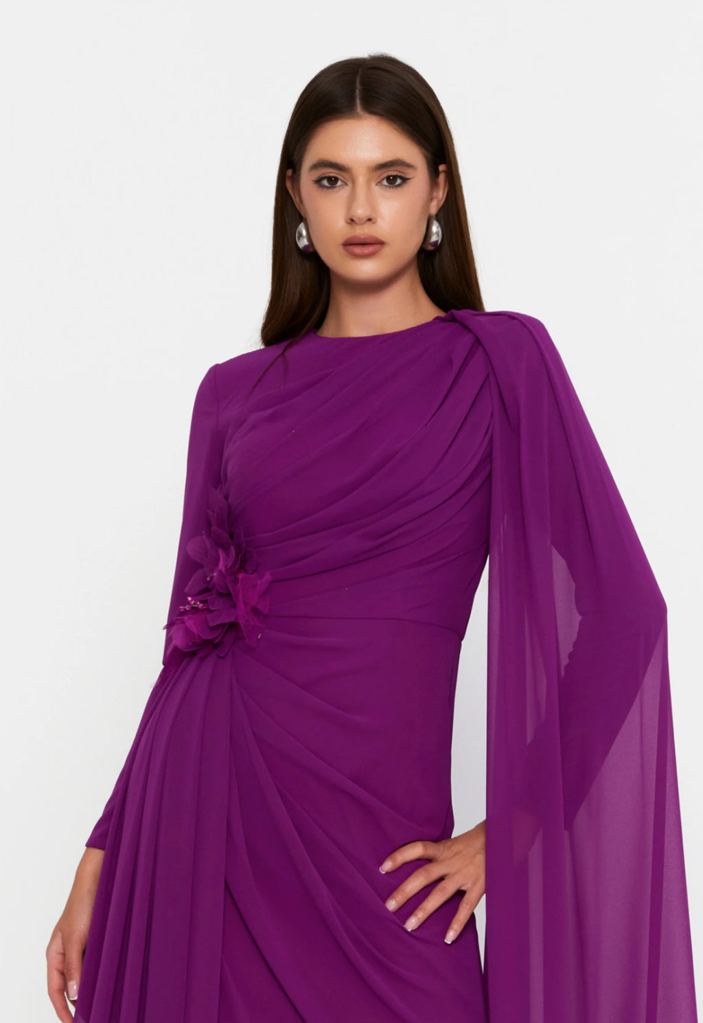 Velvet Cascade Gown
